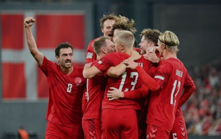 مباراة الدنمارك أمام سلوفينيا
